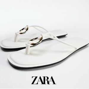 Zara Embellished Flat Sandal